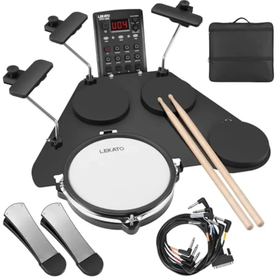CPD-1000 Electronic Drum Set with Quiet Mesh Pads, Portable Electric Drum Set, 220+ Sounds, USB MIDI, 2 Robust Footswitch, Stic
CPD-1000 Electronic Drum Set with Quiet Mesh Pads, Portable Electric Drum Set, 220+ Sounds, USB MIDI, 2 Robust Footswitch, Stic