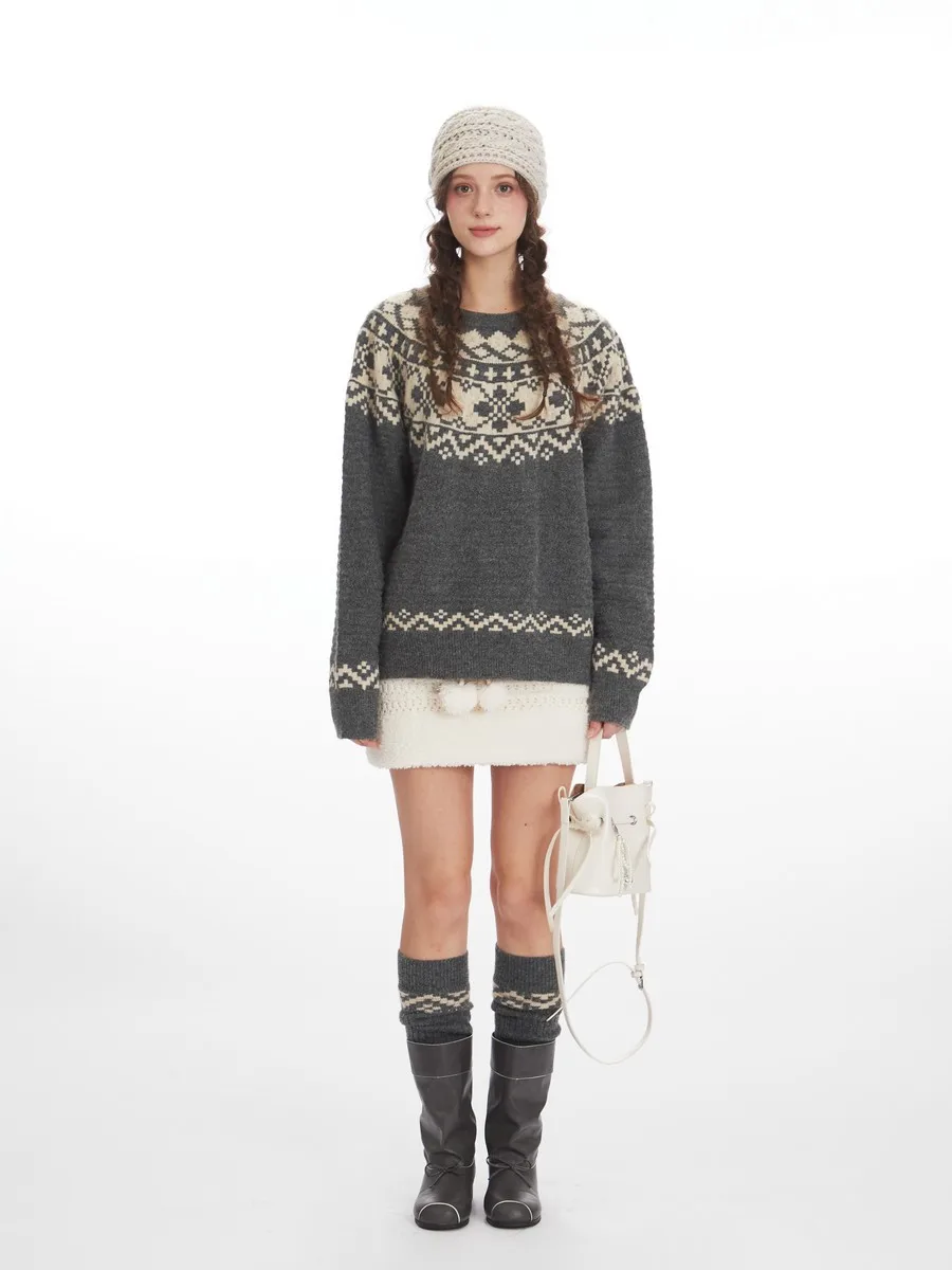 Loose Color Block Retro Vintage Sweaters Designer Knitted Winter Clothes Pullovers Tops for Women Girls Office Ladies Streetwear
Loose Color Block Retro Vintage Sweaters Designer Knitted Winter Clothes Pullovers Tops for Women Girls Office Ladies Streetwear
