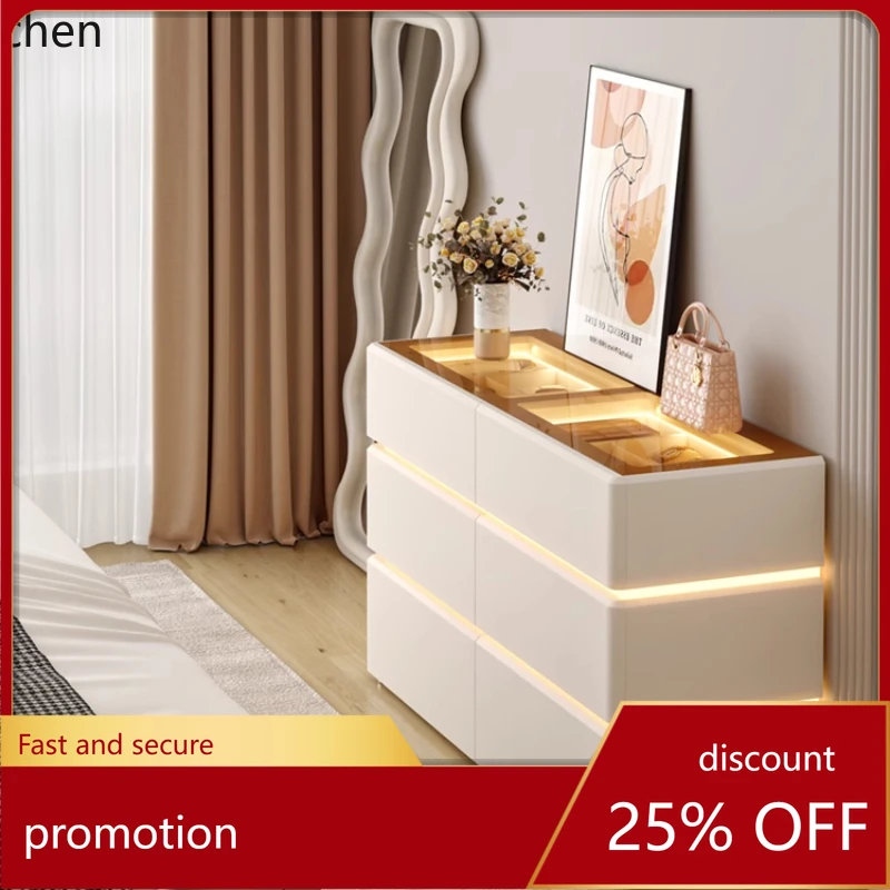 ZML cream wind bed tail chest, bedroom large capacity six-bucket drawer storage cabinet, narrow and ultra-thin 30cm
ZML cream wind bed tail chest, bedroom large capacity six-bucket drawer storage cabinet, narrow and ultra-thin 30cm