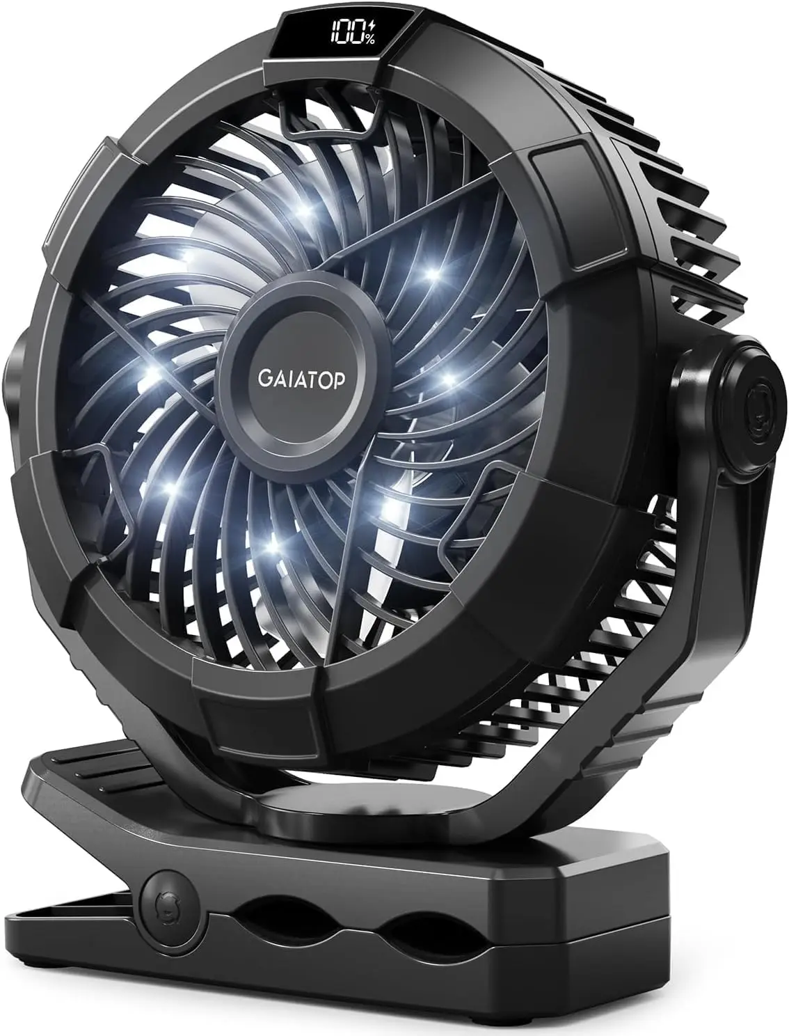 Portable Camping Fan with LED Lantern, 4000mAh Rechargeable, 360° Rotation Clip on Desk Fan for Tent Outdoor Travel
Portable Camping Fan with LED Lantern, 4000mAh Rechargeable, 360° Rotation Clip on Desk Fan for Tent Outdoor Travel