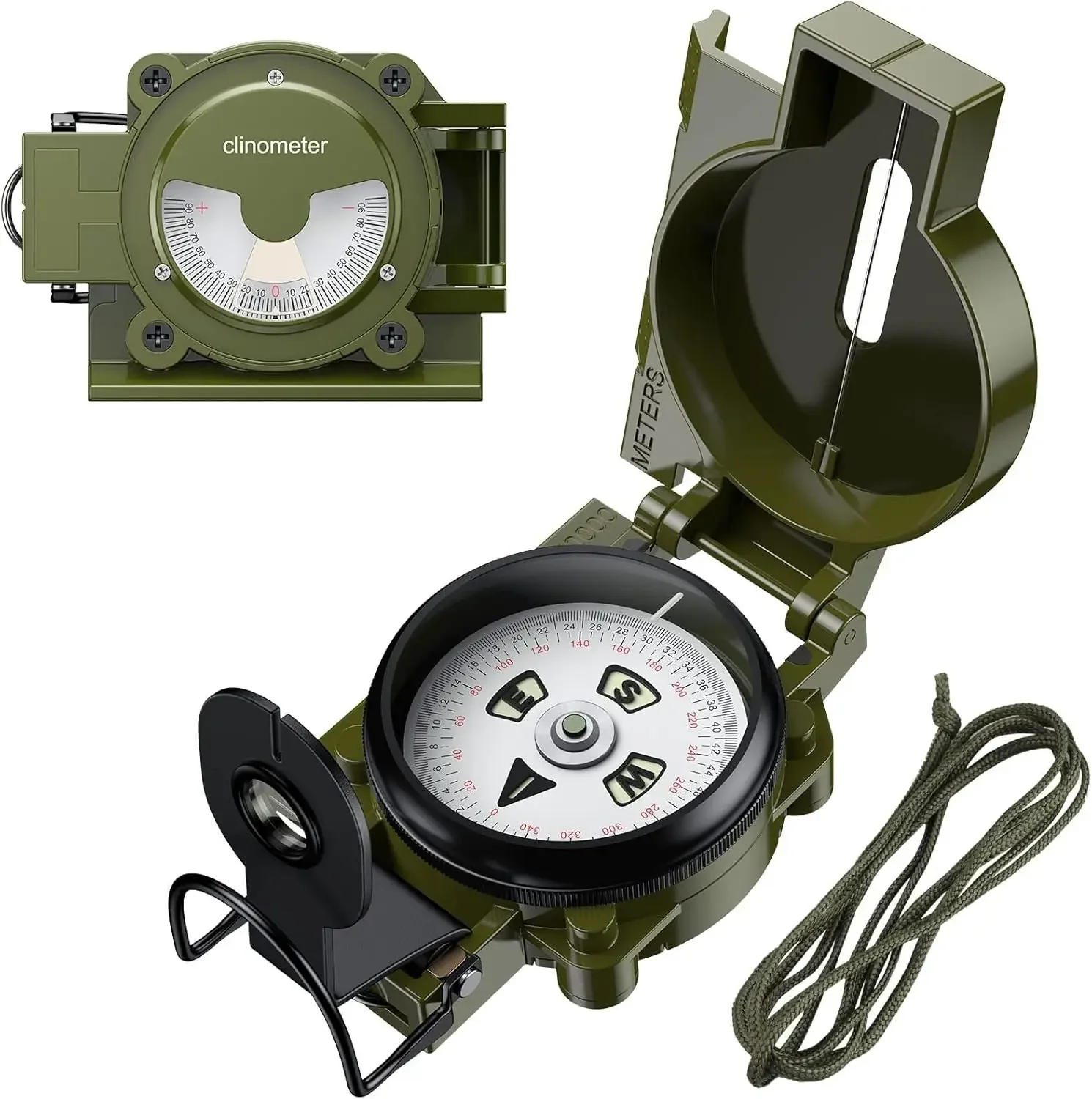 Military Compass, 3000 Gauss, Waterproof, Clinometer, Lensatic, with Carry Bag, for Hiking Camping Hunting (128 chars)
Military Compass, 3000 Gauss, Waterproof, Clinometer, Lensatic, with Carry Bag, for Hiking Camping Hunting (128 chars)
