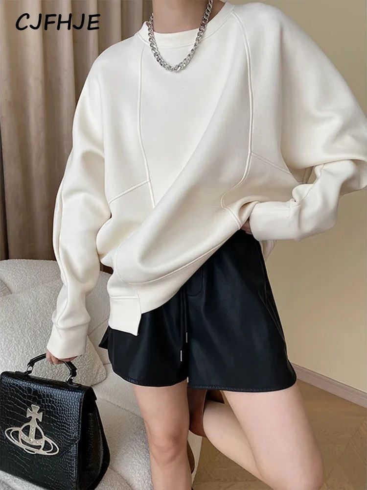 CJFHJE Solid Color Irregular Winter Long Sleeve Hoodies Women Loose O-Neck Black Sweater Pullovers Lady Beige Casual Sweatshirts
CJFHJE Solid Color Irregular Winter Long Sleeve Hoodies Women Loose O-Neck Black Sweater Pullovers Lady Beige Casual Sweatshirts