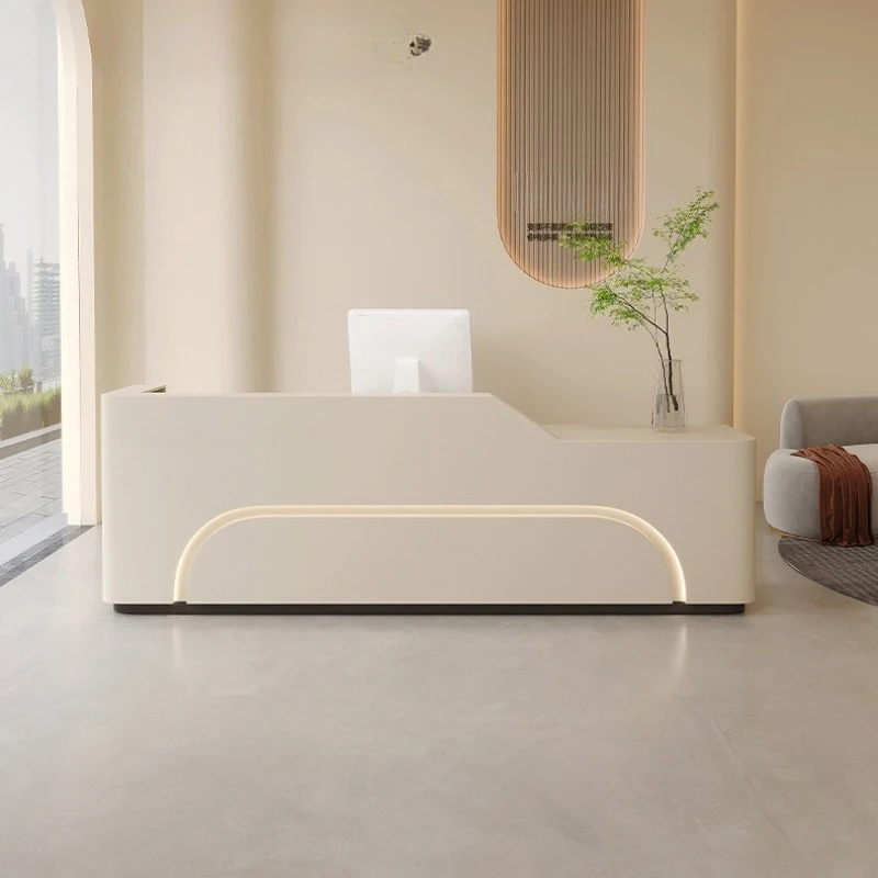 beauty salon reception desk modern simple counter reception special-shaped design comptoir d'accueil esthétique office furniture
beauty salon reception desk modern simple counter reception special-shaped design comptoir d'accueil esthétique office furniture