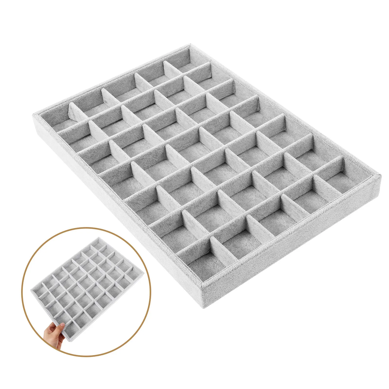 Jewelry Tray Lint Rings Organizer Delicate Multi-Compartment Jewelry Holder Necklace Case Earrings Storage Desktop Cosmetics
Jewelry Tray Lint Rings Organizer Delicate Multi-Compartment Jewelry Holder Necklace Case Earrings Storage Desktop Cosmetics