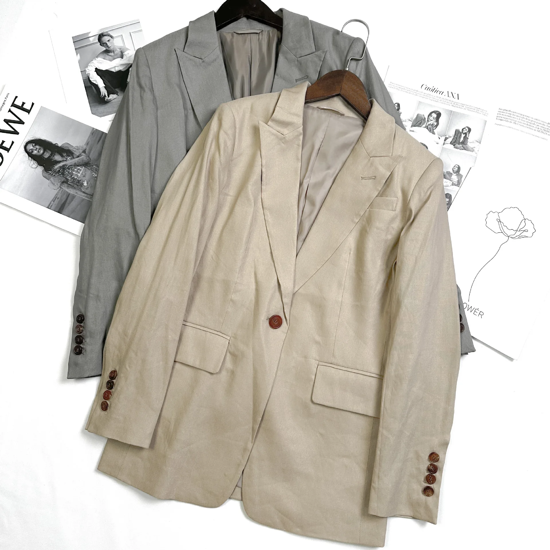 Women's Casual Commuter Waisted Suit Jacket, European and American Linen, New Formal Wear, Fashionable
Women's Casual Commuter Waisted Suit Jacket, European and American Linen, New Formal Wear, Fashionable