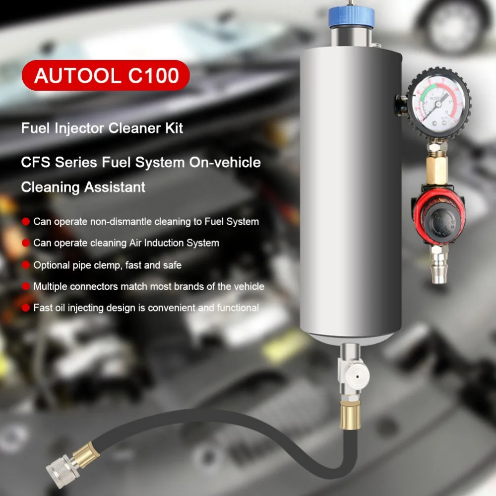AUTOOL C100 Car Truck Petrol Diesel Fuel Injector Nozzle Cleaning Machine Universal Tester Without Disassembly Tool Cleaner
AUTOOL C100 Car Truck Petrol Diesel Fuel Injector Nozzle Cleaning Machine Universal Tester Without Disassembly Tool Cleaner
