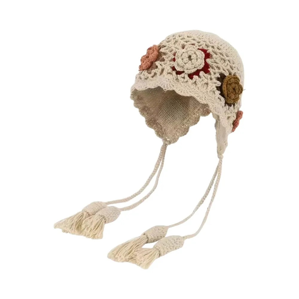 Вязаная шапка с милыми кисточками, вязаная крючком, ветрозащитная шапка для защиты ушей, ручная работа, богемный стиль, корейская тканая шапка для женщин
Вязаная шапка с милыми кисточками, вязаная крючком, ветрозащитная шапка для защиты ушей, ручная работа, богемный стиль, корейская тканая шапка для женщин