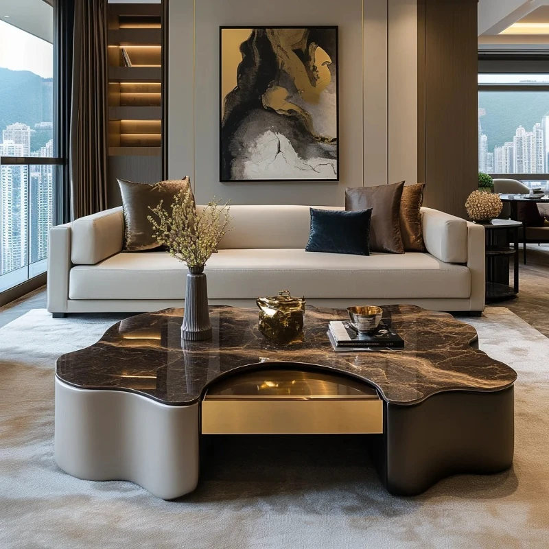 Square luxury stone coffee table living room custom square modern design luxury stone light luxury villa
Square luxury stone coffee table living room custom square modern design luxury stone light luxury villa