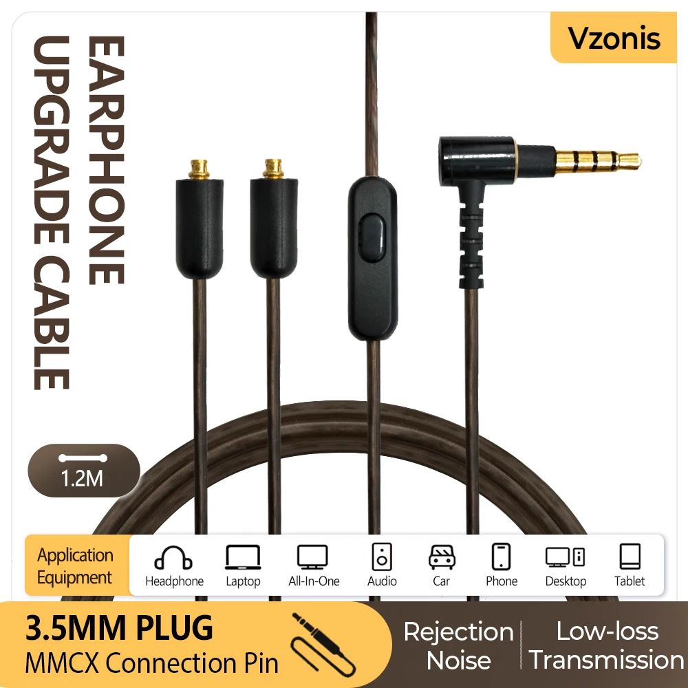 Earphone Upgrade Cable Headphone Audio Replacement Cable with 3.5MM Jack to MMCX Port for SONY XBA-N3AP N1AP
Earphone Upgrade Cable Headphone Audio Replacement Cable with 3.5MM Jack to MMCX Port for SONY XBA-N3AP N1AP
