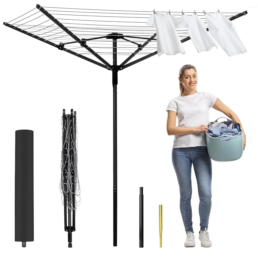 Free ShippingFree ShippingOutdoor Umbrella Drying Rack, 4-Aluminum Arms Folding Rotary Dryer with 12 Lines 165 ft Drying Space A
Free ShippingFree ShippingOutdoor Umbrella Drying Rack, 4-Aluminum Arms Folding Rotary Dryer with 12 Lines 165 ft Drying Space A