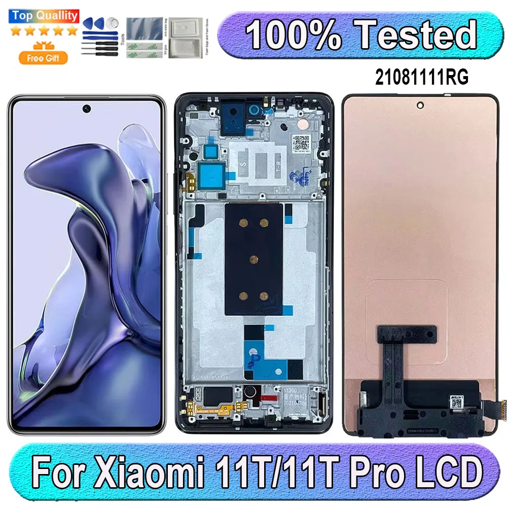 6,67 ''AMOLED для Xiaomi 11T ЖК-экран сенсорная панель дигитайзер запасные части с рамкой для Xiaomi 11T Pro 21081111RG
6,67 ''AMOLED для Xiaomi 11T ЖК-экран сенсорная панель дигитайзер запасные части с рамкой для Xiaomi 11T Pro 21081111RG