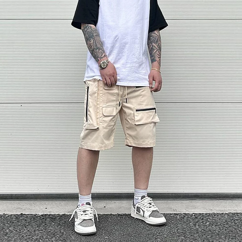 Retro Fashion Vibe Summer Cargo Shorts Functional Pockets Press Glue Zipper Straight Shorts Baggy Casual Split Knee-length
Retro Fashion Vibe Summer Cargo Shorts Functional Pockets Press Glue Zipper Straight Shorts Baggy Casual Split Knee-length