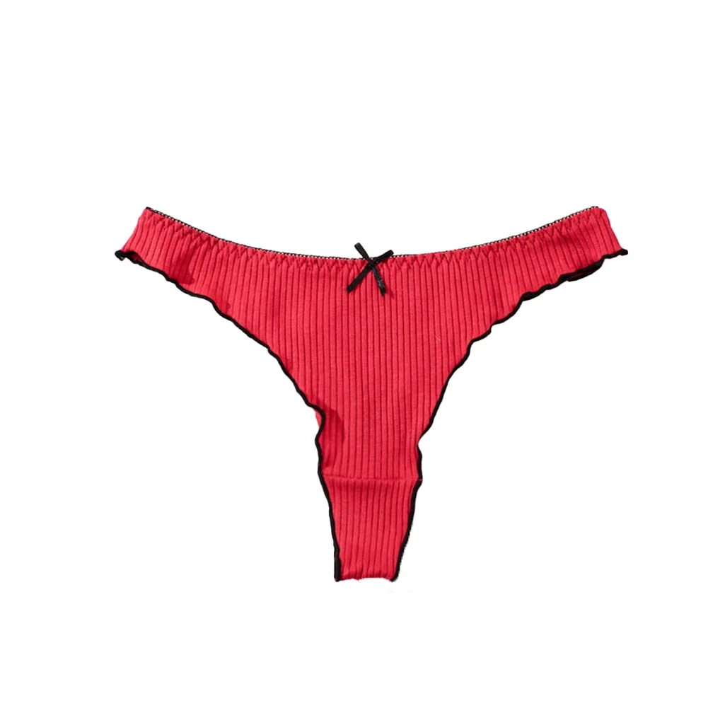 Underwear Briefs Ladies Low Waist Solid Color T Pants Thong Underwear White Black Bow Cotton Grey Pure Cotton Red
Underwear Briefs Ladies Low Waist Solid Color T Pants Thong Underwear White Black Bow Cotton Grey Pure Cotton Red