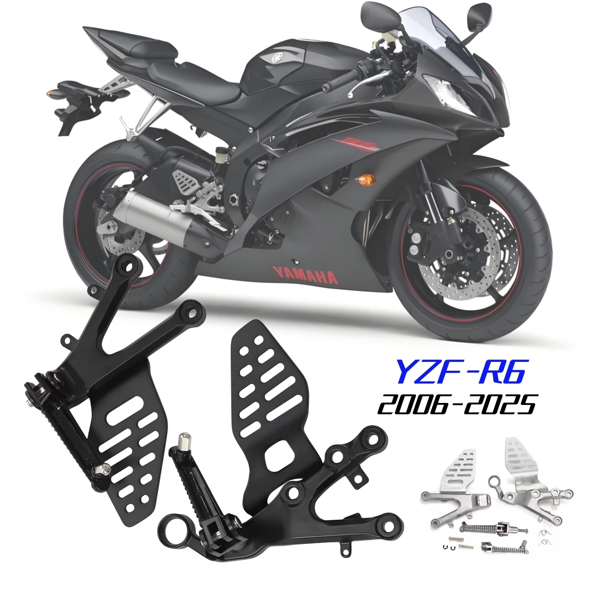 For Yamaha YZF R6 YZF-6R 2006-2025 Motorcycle Acsessories Front Driver Foot Pegs Footrest Bracket.
For Yamaha YZF R6 YZF-6R 2006-2025 Motorcycle Acsessories Front Driver Foot Pegs Footrest Bracket.