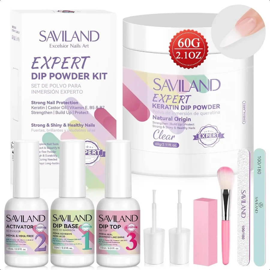 Clear Dip Powder Nail Kit Starter: 60g 2.1oz Dip Powder for Nails with Dipping Powder Liquid Set Dip Base Activator and Top Coa
Clear Dip Powder Nail Kit Starter: 60g 2.1oz Dip Powder for Nails with Dipping Powder Liquid Set Dip Base Activator and Top Coa