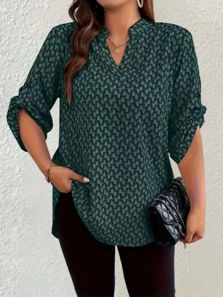 Plus Size 1XL-5XL Women Fashion Roll Up Notched Neck Long Sleeve Blouse Shirts Ladies Casual Tunic Blouse Shirt Breathable Top
Plus Size 1XL-5XL Women Fashion Roll Up Notched Neck Long Sleeve Blouse Shirts Ladies Casual Tunic Blouse Shirt Breathable Top
