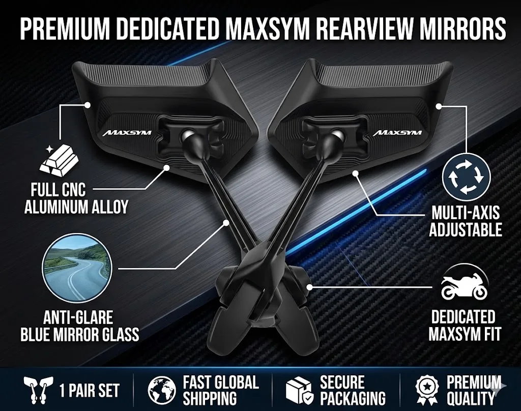 2PCS Universal All-Aluminum Adjustable Folding Motorcycle Mirrors Blue Glass For SYM MAXSYM TL 500 508 Maxsym TL500 TL508
2PCS Universal All-Aluminum Adjustable Folding Motorcycle Mirrors Blue Glass For SYM MAXSYM TL 500 508 Maxsym TL500 TL508