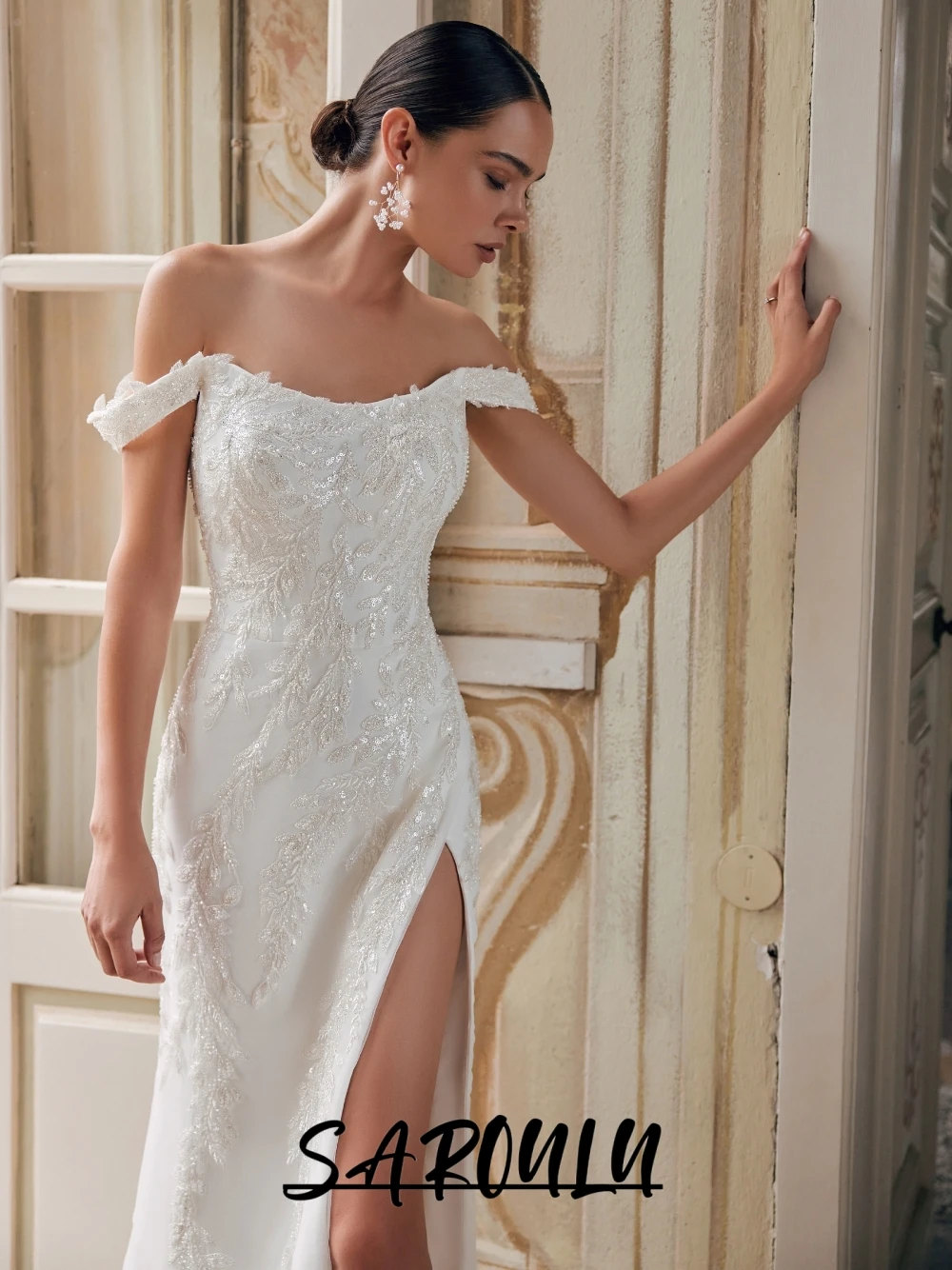 Свадебное платье с блестящими аппликациями и разрезом Элегантное свадебное платье русалки с открытыми плечами по индивидуальному заказу Гламурная красивая одежда для невесты
Свадебное платье с блестящими аппликациями и разрезом Элегантное свадебное платье русалки с открытыми плечами по индивидуальному заказу Гламурная красивая одежда для невесты