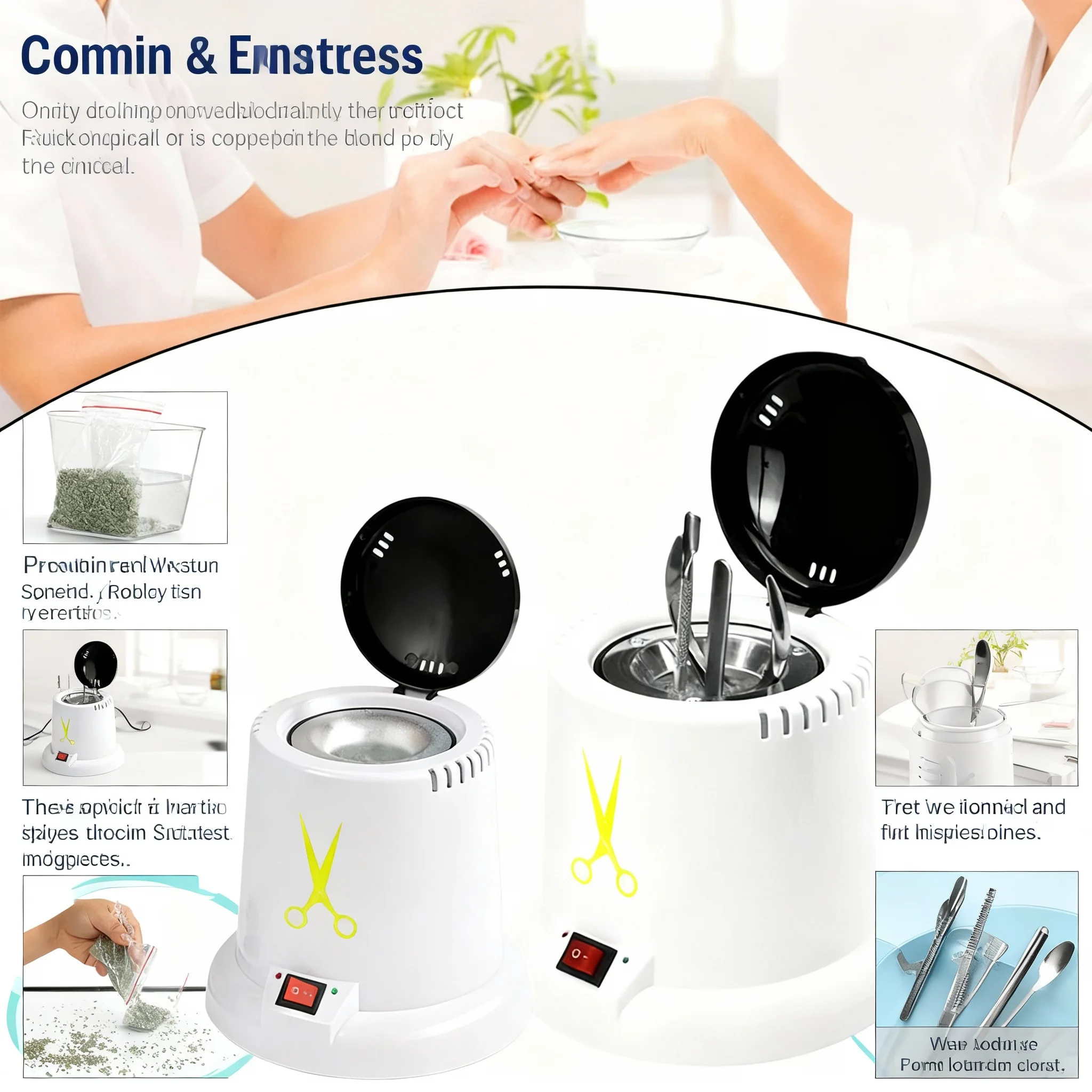 Высокотемпературный стерилизатор для маникюра из стекла с кварцевыми шариками, для инструментов для нейл-арта, коробка-стерилизатор для салонов красоты
Высокотемпературный стерилизатор для маникюра из стекла с кварцевыми шариками, для инструментов для нейл-арта, коробка-стерилизатор для салонов красоты