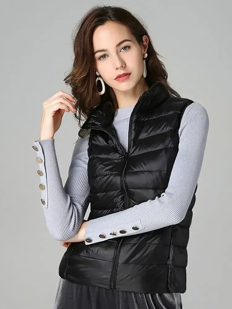 Pop Women Down Vest Ultralight Thin Sleeveless Jacket White Duck Down Winter Tops Spring Autumn Female Portable Outwear Coat Wom
Pop Women Down Vest Ultralight Thin Sleeveless Jacket White Duck Down Winter Tops Spring Autumn Female Portable Outwear Coat Wom