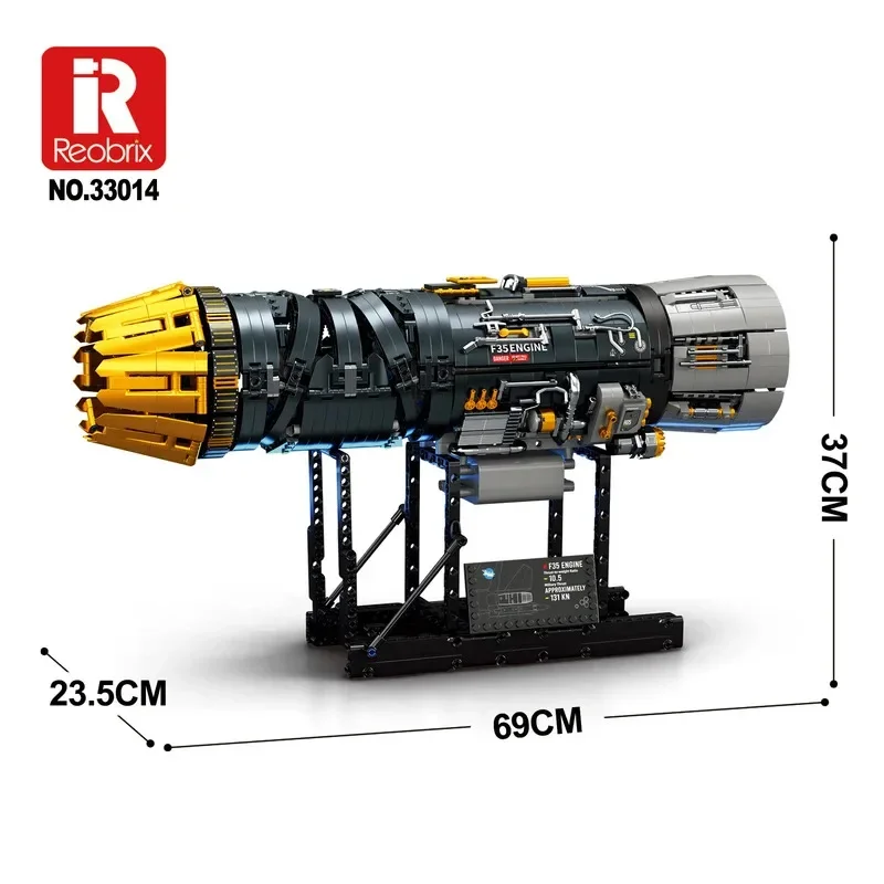 1812PCS 1:17 F35 900 Turbofan Engine Model Building Blocks Kit Electrically Drive Collectible Ornaments Toy Kid Gift 33014
1812PCS 1:17 F35 900 Turbofan Engine Model Building Blocks Kit Electrically Drive Collectible Ornaments Toy Kid Gift 33014