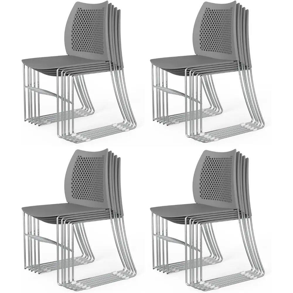20-Piece Stackable Office Chairs with Metal Base, Ergonomic Plastic Seats and Ventilated Backrests, Ideal for Waiting Rooms, Bre
20-Piece Stackable Office Chairs with Metal Base, Ergonomic Plastic Seats and Ventilated Backrests, Ideal for Waiting Rooms, Bre
