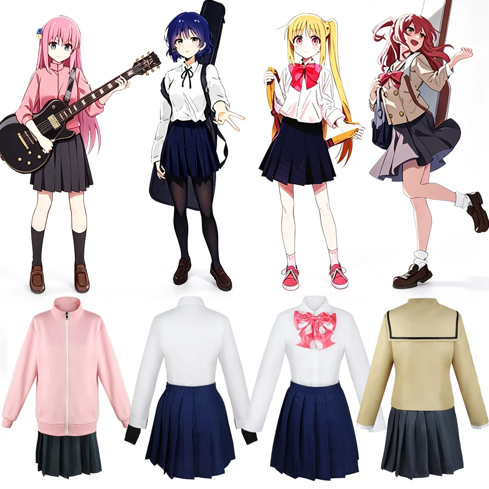 Bocchi the Rock Cosplay Costume Hitori Ryo Ikuyo Nijika Anime Uniform Outfit
Bocchi the Rock Cosplay Costume Hitori Ryo Ikuyo Nijika Anime Uniform Outfit