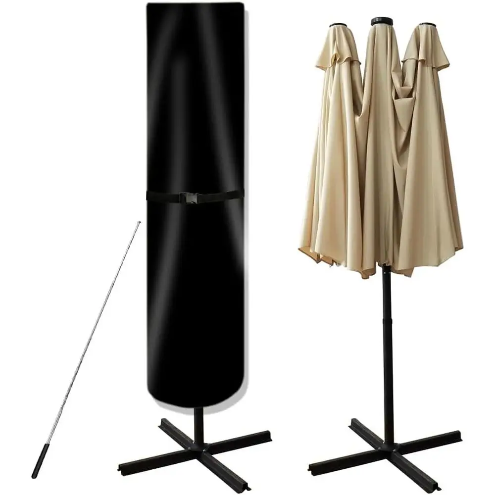 Waterproof Outdoor Patio Umbrella Cover, Fits 7-9ft Umbrellas, Black
Waterproof Outdoor Patio Umbrella Cover, Fits 7-9ft Umbrellas, Black