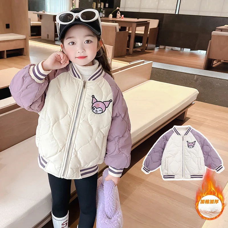 2024 Girls Kuromi Cotton-Padded Winter Coat Sanrio Kawaii Anime Baseball Coat Cute Cartoon Long Sleeve Top Tide Gift for Kids
2024 Girls Kuromi Cotton-Padded Winter Coat Sanrio Kawaii Anime Baseball Coat Cute Cartoon Long Sleeve Top Tide Gift for Kids