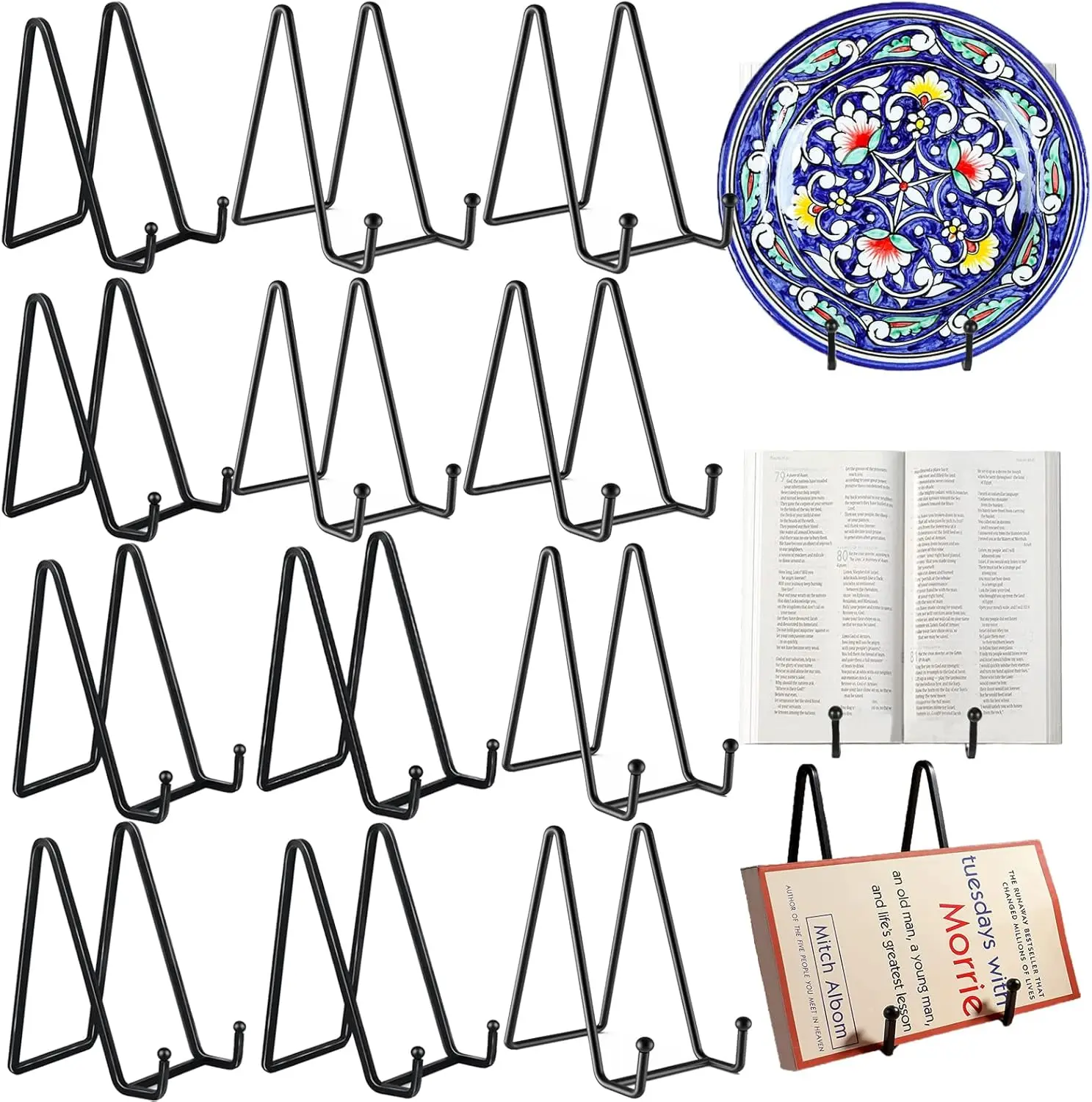 12 Pack 6" Metal Plate Stands for Display, Sturdy Easel for Photos, Books, Plates, Picture Frames, Artwork, Desktop
12 Pack 6" Metal Plate Stands for Display, Sturdy Easel for Photos, Books, Plates, Picture Frames, Artwork, Desktop