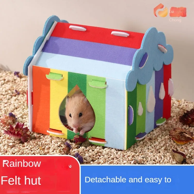 Small Pet Tunnel Hamster Nest Evacuation House Felt Nest Three Dimensional Design Four Seasons House Hamster Supplies Guinea Pig
Small Pet Tunnel Hamster Nest Evacuation House Felt Nest Three Dimensional Design Four Seasons House Hamster Supplies Guinea Pig