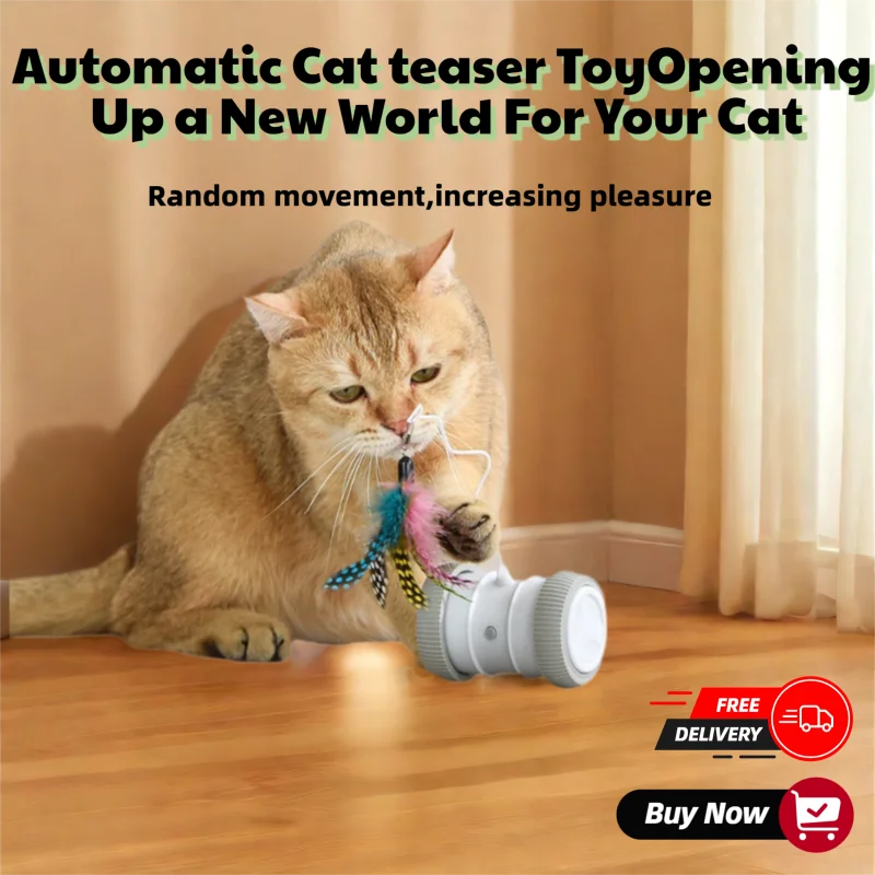 Cat Toys to Keep Busy, Self Play Rolling Ball with Feather & Bell, Interactive Teaser Stick for Bored Indoor Cats, Fun Pet Gift
Cat Toys to Keep Busy, Self Play Rolling Ball with Feather & Bell, Interactive Teaser Stick for Bored Indoor Cats, Fun Pet Gift