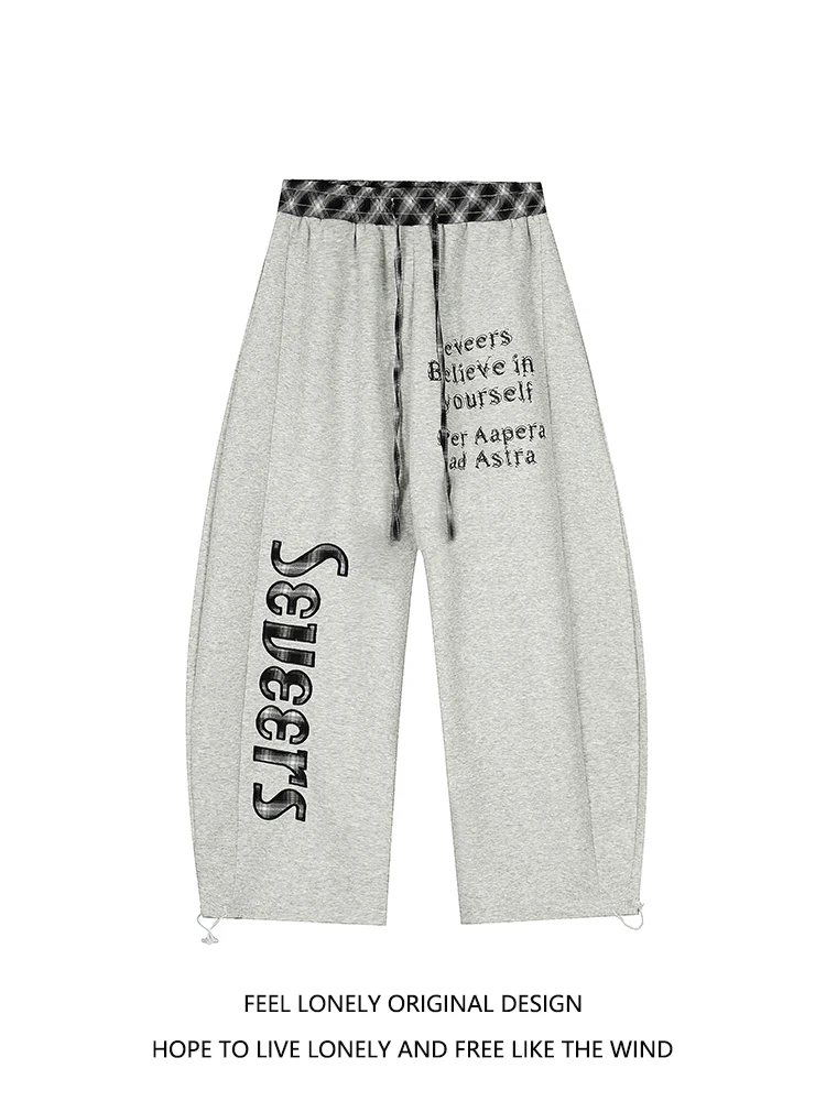 Retro American Plaid Letter Embroidery Loose Wide Leg Pants Women Spring Autumn New Sle Street Dance Sport Casual Pants
Retro American Plaid Letter Embroidery Loose Wide Leg Pants Women Spring Autumn New Sle Street Dance Sport Casual Pants