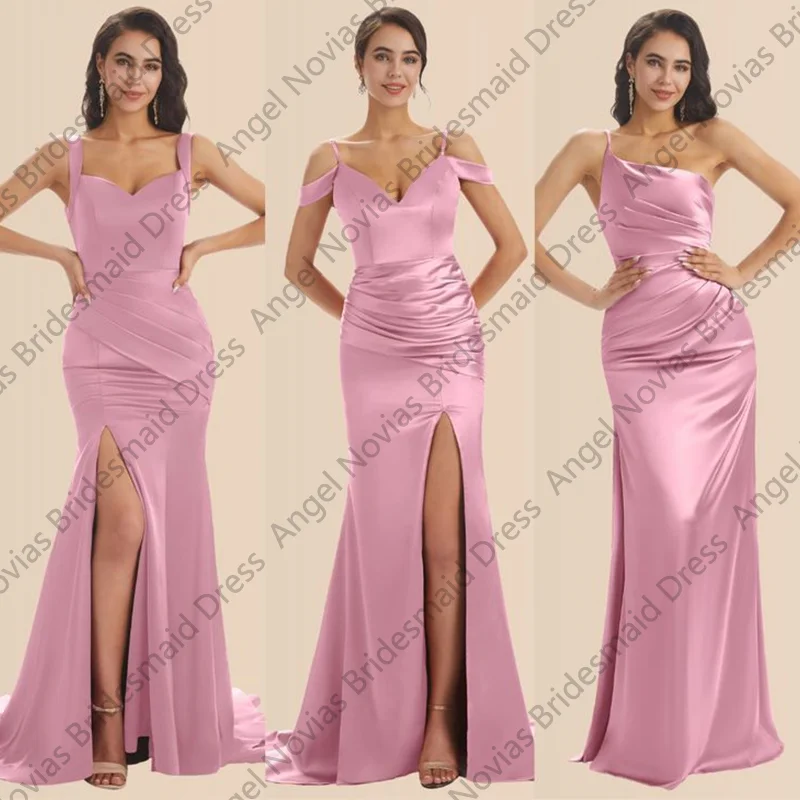Customized Maid Of Honor Dress Pink Bridesmaid Dresses with Split Women Wedding Party Dress vestido madrinha casamento
Customized Maid Of Honor Dress Pink Bridesmaid Dresses with Split Women Wedding Party Dress vestido madrinha casamento