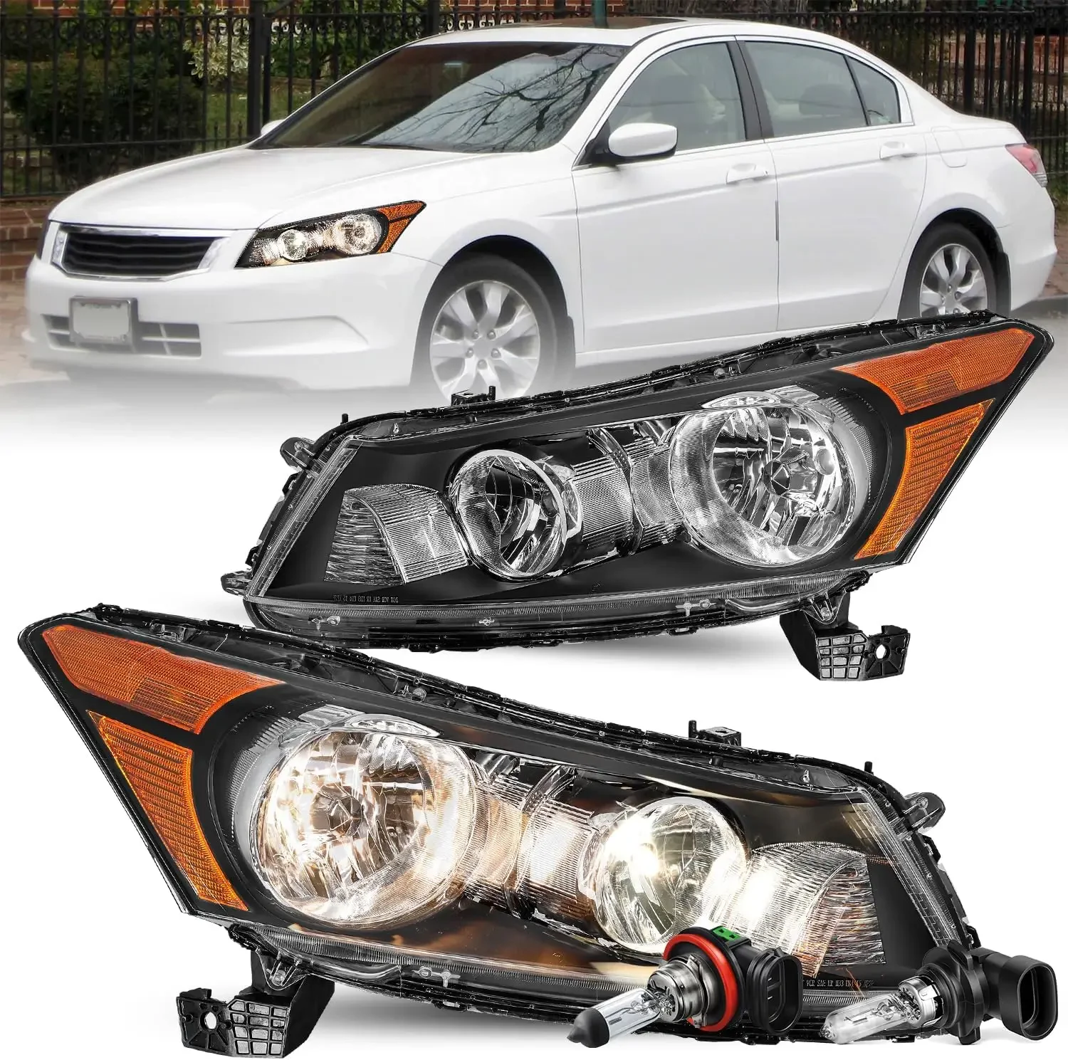 Пара фар в сборе с лампами для Honda Accord Sedan 2008-2012 годов, 4-дверная фара в стиле OE, сменная фара со стороны водителя и пассажира
Пара фар в сборе с лампами для Honda Accord Sedan 2008-2012 годов, 4-дверная фара в стиле OE, сменная фара со стороны водителя и пассажира