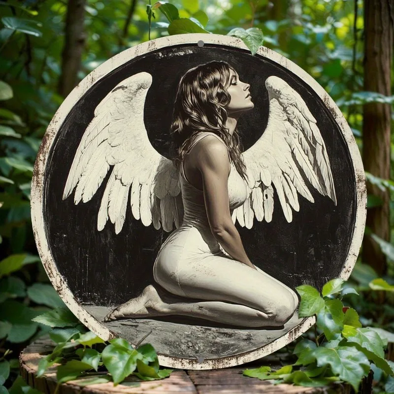 Charming Angel Girl Round Aluminum Wall Art - Perfect for Home, Office, Cafe & Bar Decor, Ideal Valentine's Day & Holiday Gift
Charming Angel Girl Round Aluminum Wall Art - Perfect for Home, Office, Cafe & Bar Decor, Ideal Valentine's Day & Holiday Gift