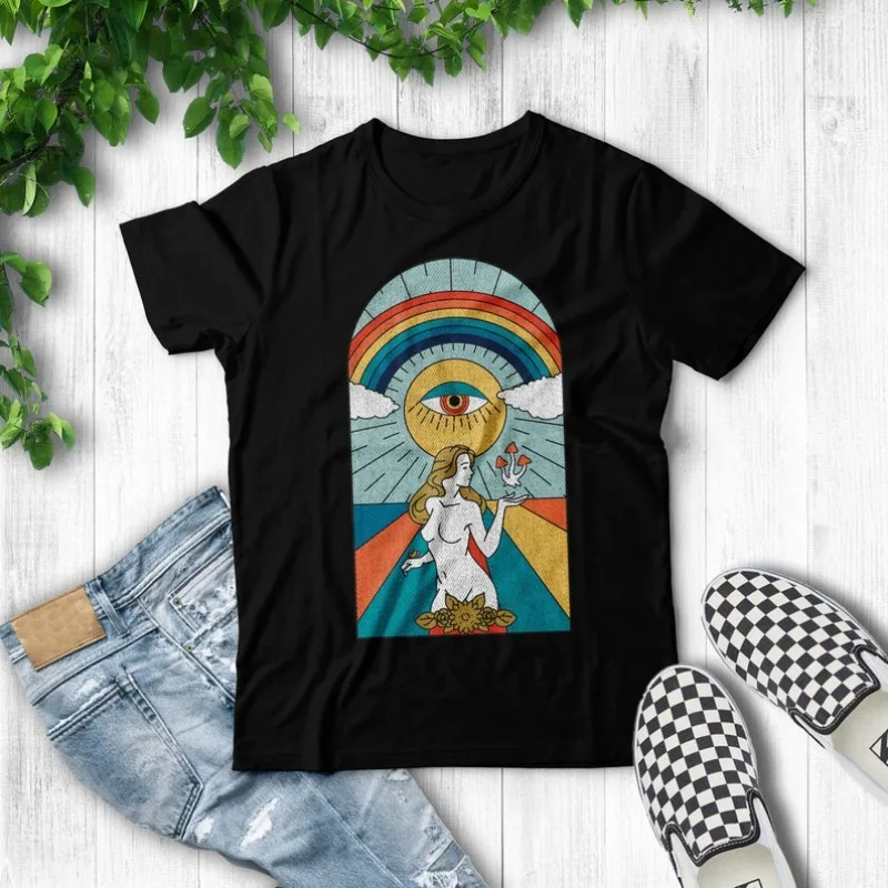 00013266#A-Retro Psychedelic T-Shirt, Trippy Graphic Tees
00013266#A-Retro Psychedelic T-Shirt, Trippy Graphic Tees