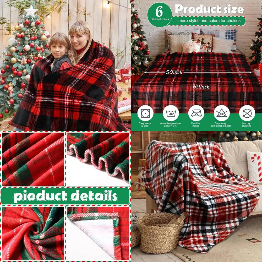 Красно-зеленое рождественское одеяло в клетку, 50x60, мягкий уютный флис для праздничного домашнего декора и подарков
Красно-зеленое рождественское одеяло в клетку, 50x60, мягкий уютный флис для праздничного домашнего декора и подарков