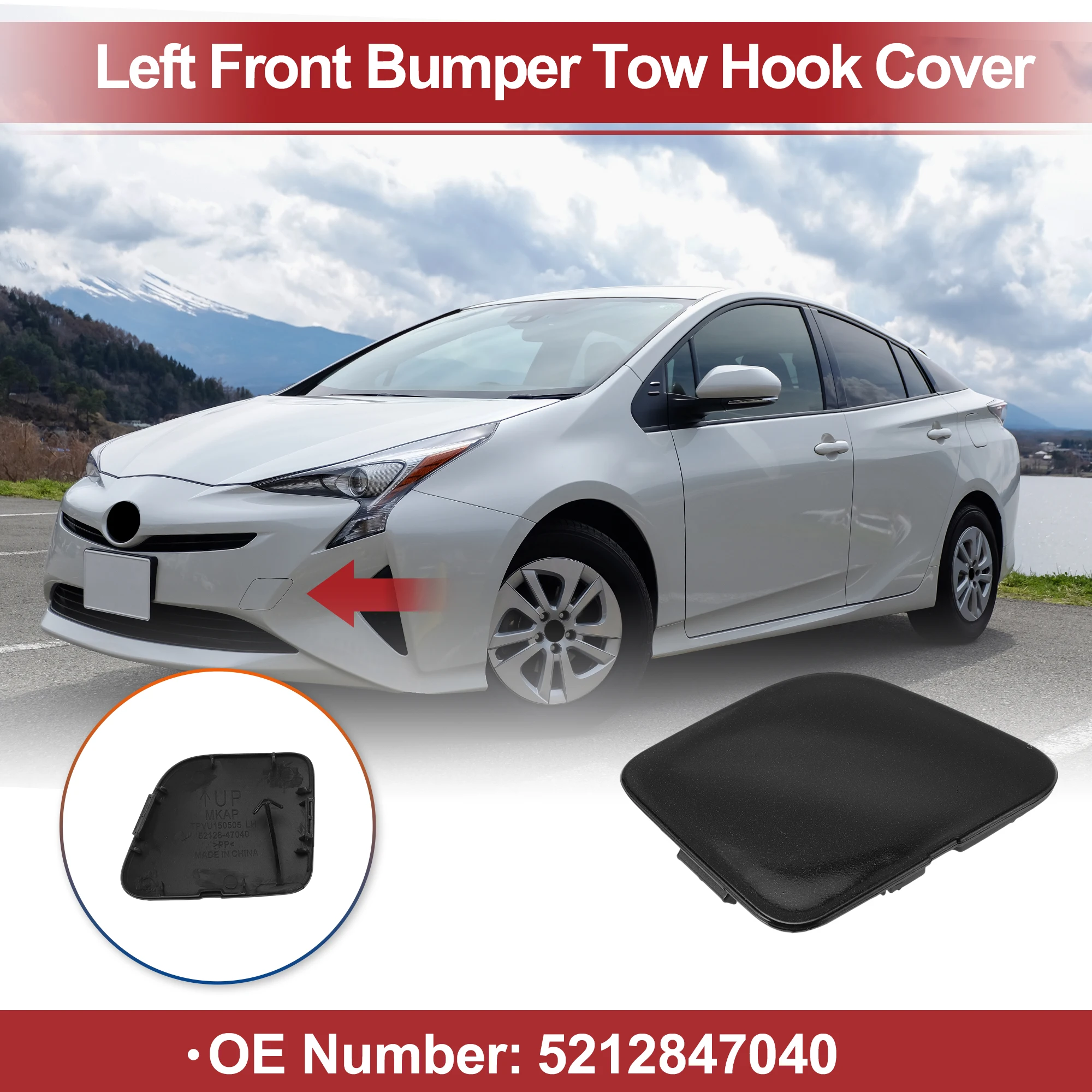 UXCELL Left Front Car Tow Hook Cover Cap for Toyota Prius V 2014-2017 No.5212847040
UXCELL Left Front Car Tow Hook Cover Cap for Toyota Prius V 2014-2017 No.5212847040
