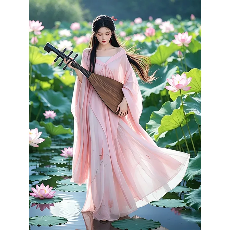 Pink Hanfu 2026 summer new cool wind ancient dress big sleeve shirt small fairy elegant
Pink Hanfu 2026 summer new cool wind ancient dress big sleeve shirt small fairy elegant