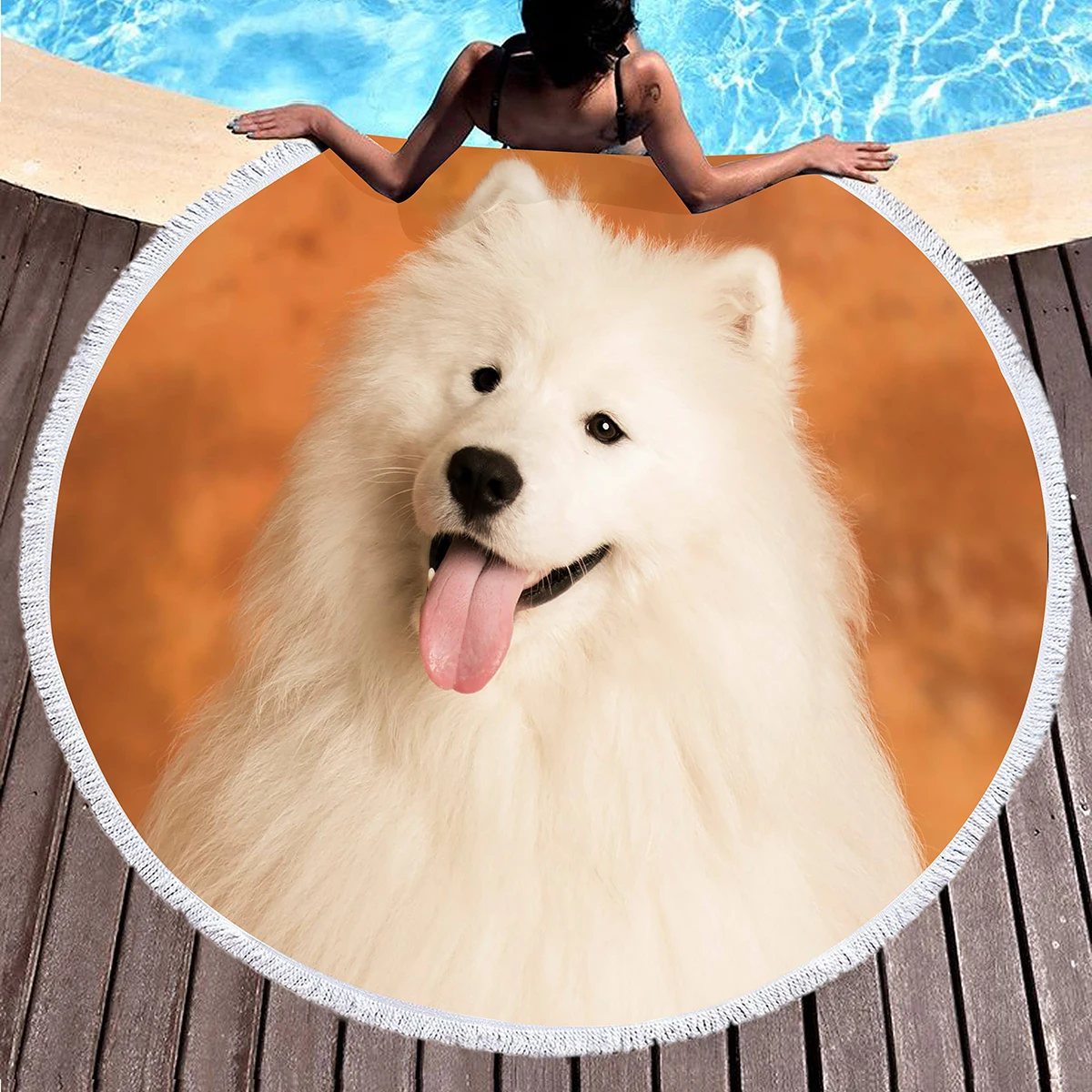 Cute Samoyed Printed Round Beach Blanket,Micro Polyester Sand Resistant Beach Towel,Absorbent Quick Dry Pool Towel Picnic Mat
Cute Samoyed Printed Round Beach Blanket,Micro Polyester Sand Resistant Beach Towel,Absorbent Quick Dry Pool Towel Picnic Mat