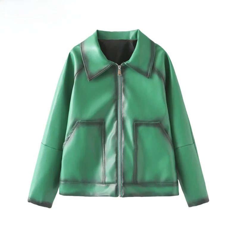 ZBZR осеннее новое женское пальто из искусственной кожи, теплое пальто Sli, винтажное универсальное верхнее белье из полиэфирного волокна с защитой от Crt 
ZBZR осеннее новое женское пальто из искусственной кожи, теплое пальто Sli, винтажное универсальное верхнее белье из полиэфирного волокна с защитой от Crt