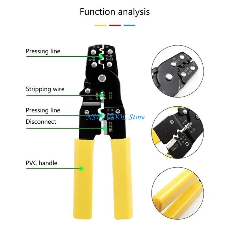 L8RC Multifunctional Crimping Tool Hand Pliers Wire Cutter AWG22-10 High Carbon Steel
L8RC Multifunctional Crimping Tool Hand Pliers Wire Cutter AWG22-10 High Carbon Steel