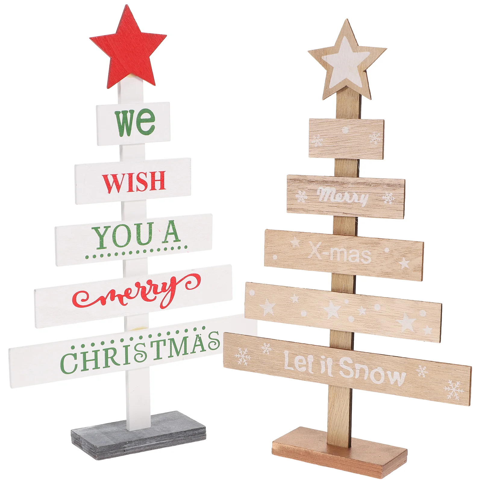 2 Pcs Wooden Christmas Tree Ornaments Mini Model Miniature Standing Decor Decorate
2 Pcs Wooden Christmas Tree Ornaments Mini Model Miniature Standing Decor Decorate