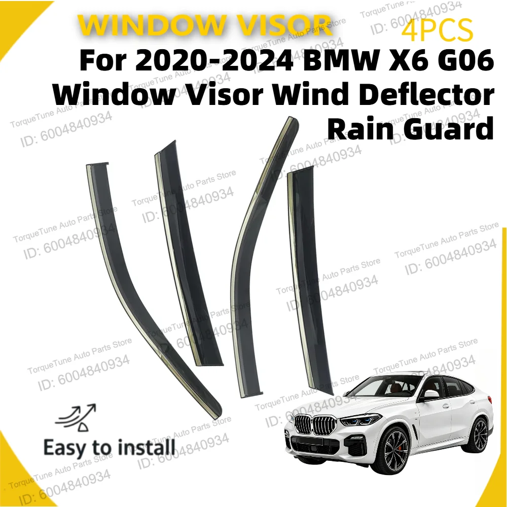 Premium Window Visor For 2020-2024 BMW X6 G06 4Pcs Wind Deflector Rain Guard Sun Shade Vent Visor Car Side Door Accessories
Premium Window Visor For 2020-2024 BMW X6 G06 4Pcs Wind Deflector Rain Guard Sun Shade Vent Visor Car Side Door Accessories