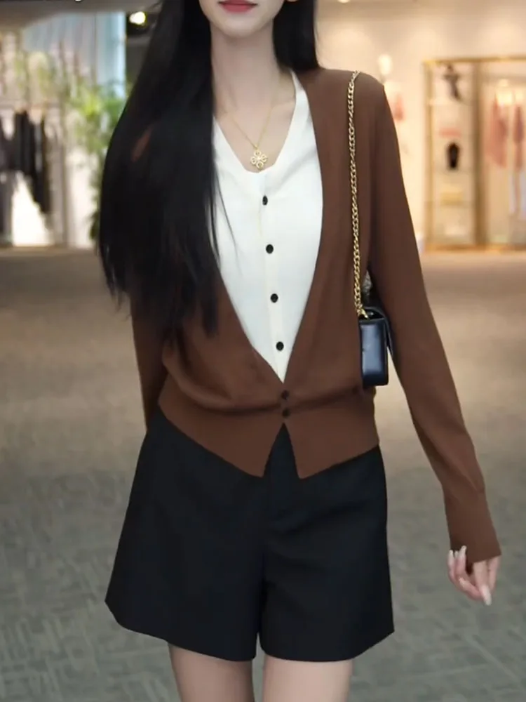 Ele Casual Knitted Sweater Fake Two-Piece Sle plus Size Slimming Top Versatile Autumn Faion for plus Size Women
Ele Casual Knitted Sweater Fake Two-Piece Sle plus Size Slimming Top Versatile Autumn Faion for plus Size Women