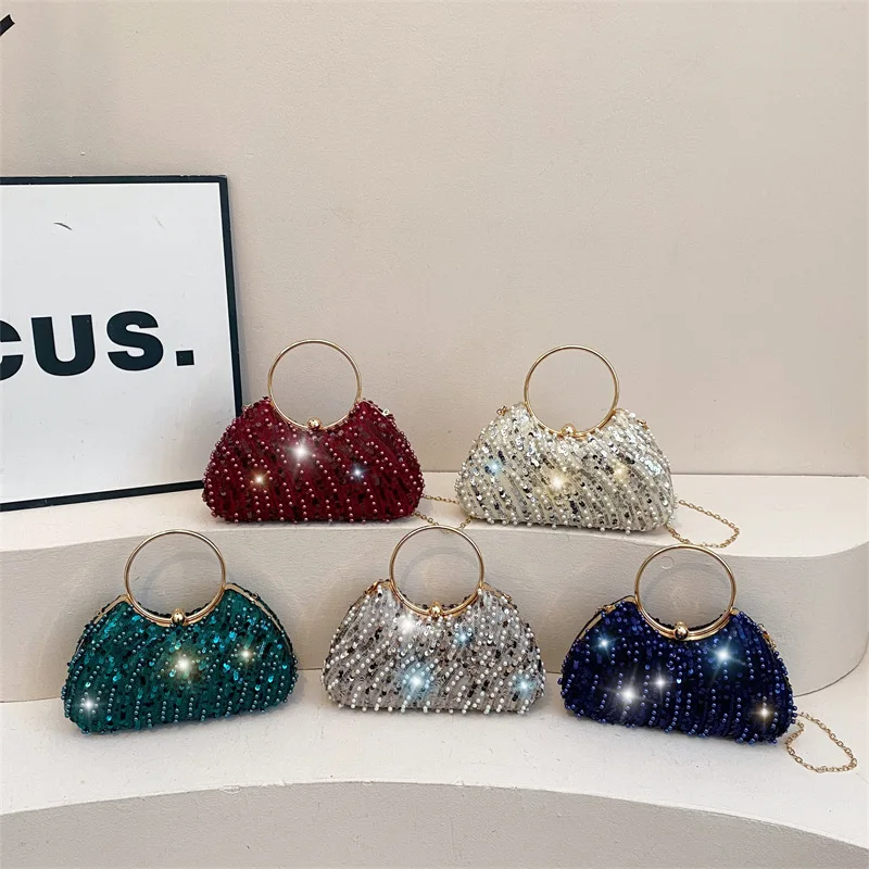 2026 New High End Women's Handbag Fashion High Quality Pearl Chain Women's Bag Solid Color Versatile Women's Phone Storage Bag
2026 New High End Women's Handbag Fashion High Quality Pearl Chain Women's Bag Solid Color Versatile Women's Phone Storage Bag
