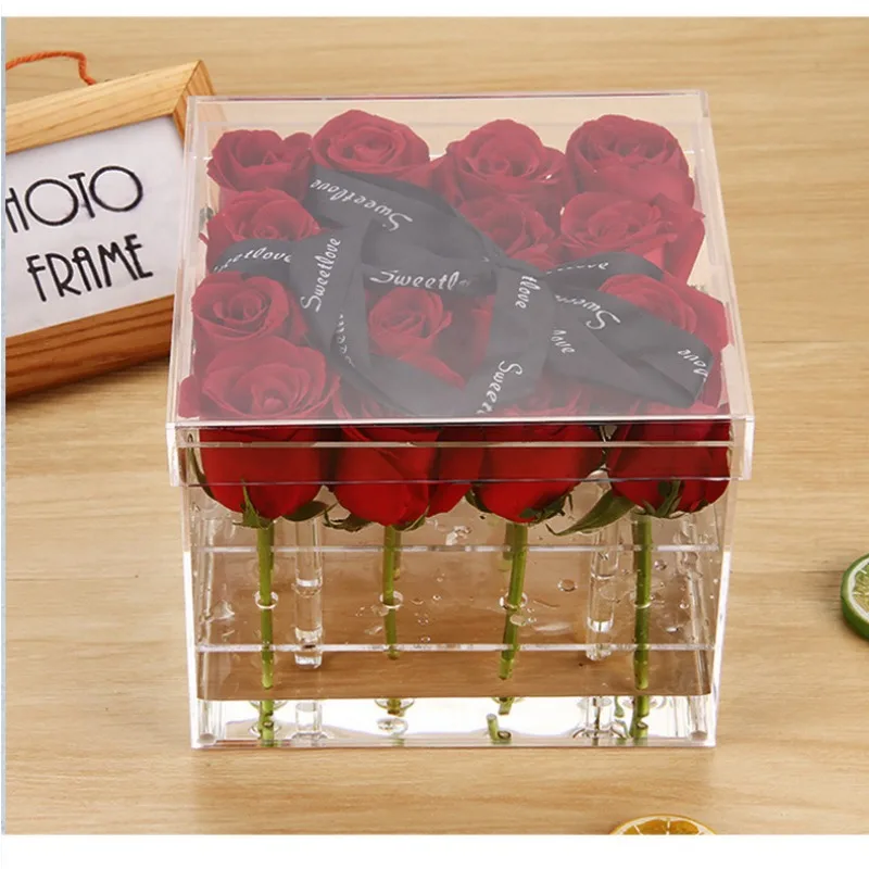 9/16/25 Hole Clear Acrylic Rose Flower Box - Valentine's Day Wedding Gift Case Transparent Vase for Flowers, Decorative Gift Box
9/16/25 Hole Clear Acrylic Rose Flower Box - Valentine's Day Wedding Gift Case Transparent Vase for Flowers, Decorative Gift Box