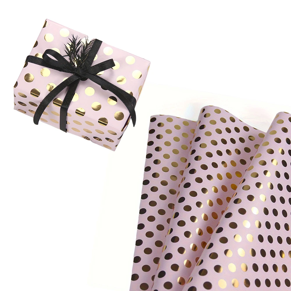 1 Roll Birthday Wrapping Paper Polka Dots Gift Wrap Roll, Pink White Dots Pattern with Gold Foil - 17 inch x 118 inch(9.8feet)
1 Roll Birthday Wrapping Paper Polka Dots Gift Wrap Roll, Pink White Dots Pattern with Gold Foil - 17 inch x 118 inch(9.8feet)
