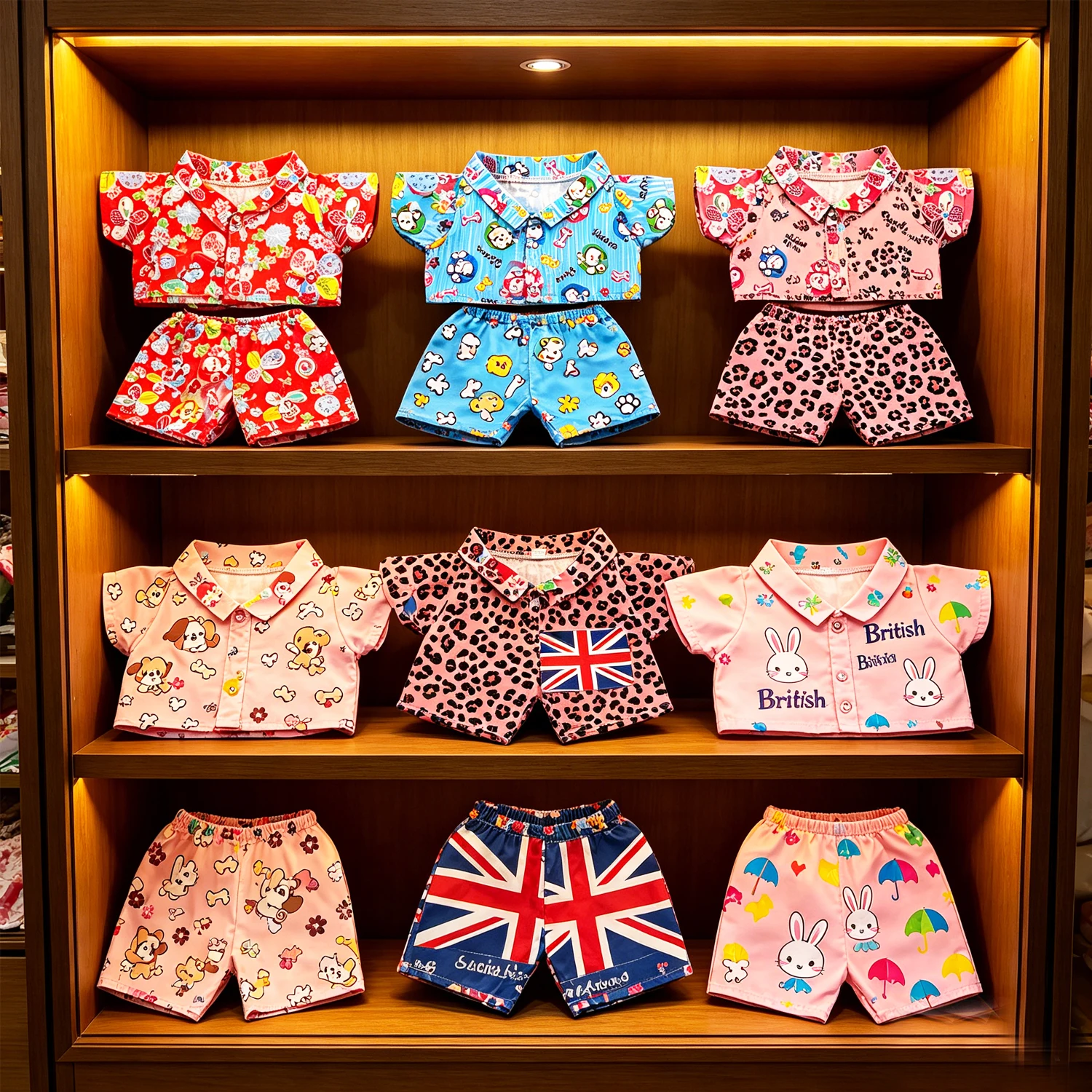 42cm Plush Bear Clothes Cartoon Print Shirt & Shorts Set, Casual Summer Outfit for 16-18 Inch Teddy Bear & Plush Dolls Toy Gift
42cm Plush Bear Clothes Cartoon Print Shirt & Shorts Set, Casual Summer Outfit for 16-18 Inch Teddy Bear & Plush Dolls Toy Gift
